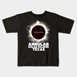 Texas Annular Solar Eclipse October 14 2023 Kids T-Shirt